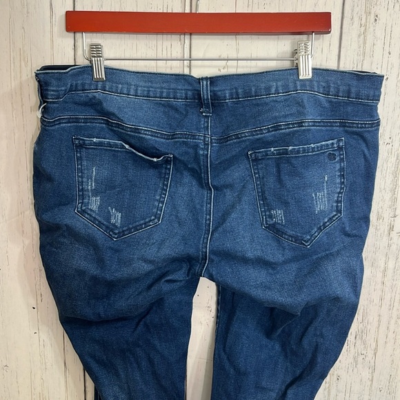 Jessica Simpson Maternity Jeans Side panel Size XL Dark wash - Picture 4 of 11